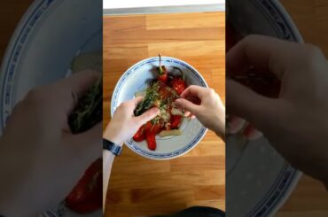 How to uplift your roasted peppers. Fine dining tips. #shorts #food