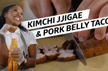 How Pork Belly and Kimchi Tacos Are Made at Kinn in LA - Plateworthy with Nyesha Arrington