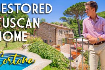 RESTORED COUNTRY HOUSE WITH SWIMMING POOL FOR SALE IN CORTONA, TUSCANY