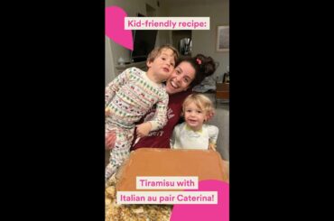Kid-friendly recipe: Tiramisu with Italian au pair Caterina! #shorts #aupair #aupairlife #childcare