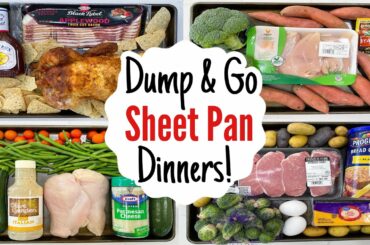 DUMP & GO SHEET PAN MEALS | 5 Super Quick & EASY One-Pan Dinner Recipes! | Julia Pacheco