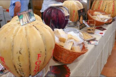 Best Food in Italy at Food Taste Festival. Huge Hams, and Beef, Tons of Cheese, Amazing World Food