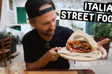 TRYING THE MOST FAMOUS ITALIAN STREET FOOD FOR THE FIRST TIME (Puccia in Monopoli, Italy)