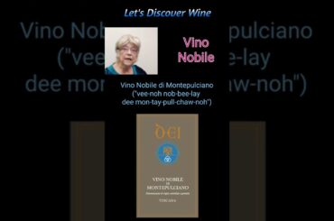 Vino Nobile di Montepulciano Wine (103b) @Let's Discover Wine #wine #shorts #winetasting
