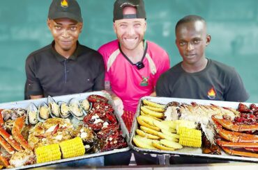 Eating BIGGEST Guyanese SEAFOOD PLATTER in Guyana!!