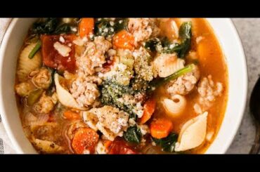 Italian Sausage and Pasta Soup (Gluten Free Option)