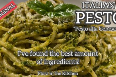 How Authentic/Original PESTO sauce is made in Italy. Cooking & PRESERVATION. Exact measure and Dense