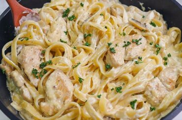 I've Never Had Such Delicious Pasta! Chicken Fettuccine Alfredo Recipe