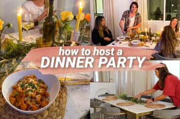 HOST A DINNER PARTY with me! | Decor, Table Setting, Planning & Hosting Tips! 2022