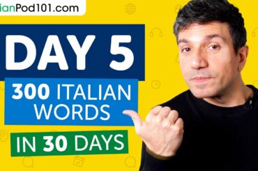 Day 5: 50/300 | Learn 300 Italian Words in 30 Days Challenge
