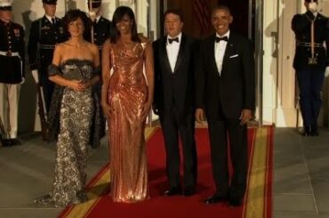 Raw: Obamas Host Italy PM at Final State Dinner