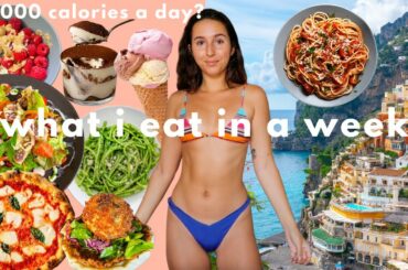 my HUGE cheat week in Positano | what i eat in a week in Italy (realistic & healthy)