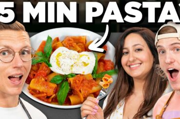 3 Pro Chefs Make Their EASIEST 15-Minute Pasta Recipes