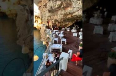 Restaurant Grotta Palazzese, Puglia, Italy #shorts #youtubeshorts