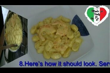 Lessons in Italian Cuisine -- 17 -- Gnocchi, shrimp, single cream and saffron