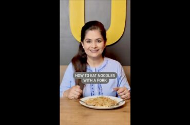 How to eat Noodles with a Fork! I #Shorts