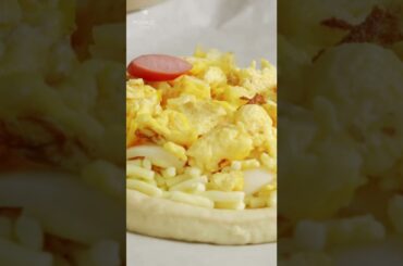 Egg Pizza | CuteeCake #asmr #cake #recipe #shorts