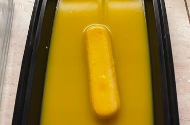 Mango Tiramisu - When it's chilled enough to serve, I'll garnish it with fresh chopped mango pieces...