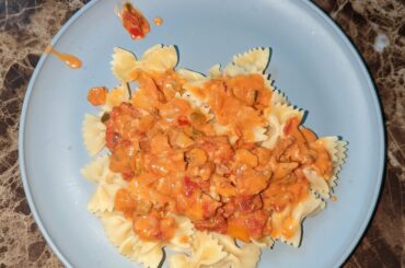 Vodka Rustica with Farfalle. Made by me!