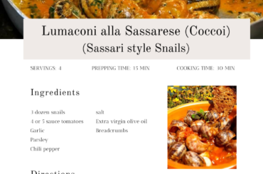 Lumaconi alla Sassarese (Coccoi) - Sassari style Snails RECIPE