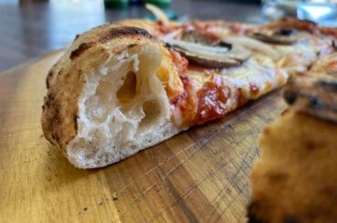 Today’s Pizza. Made with king Author 00. Bulk 24 Hr 55 degrees and 17 hrs CT. Took out 4 hours before cook and made dough balls.