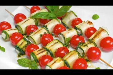 Summer Party Finger Food | HEALTHY VEGGIE Snack Idea – Easy ZUCCHINI SKEWERS