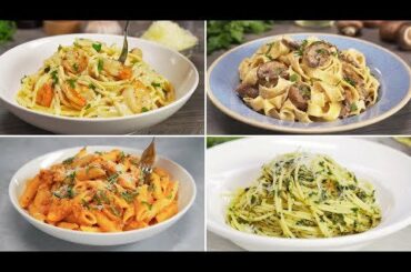 4 Delicious PASTA RECIPES || Quick & Easy DINNER in 30 MINUTES!
