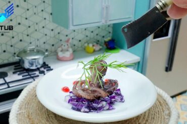 Yummy fried octopus served with salad | How to cook Italian food