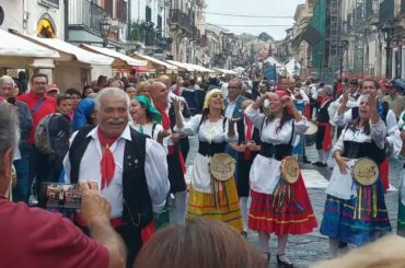 Wine harvest festival in Sicily, Italy. American expats in Sicily.