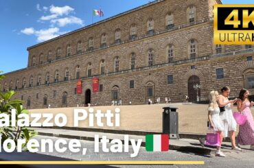 Palazzo Pitti 4K, Florence, Italy - Ambiental ASMR Restaurant video - observing the passers-by