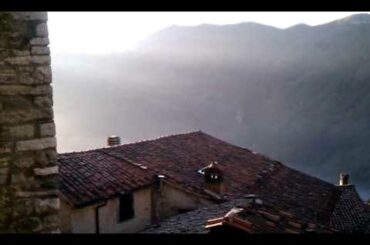 Million dollar view out the dining room window in Cardoso, Italy