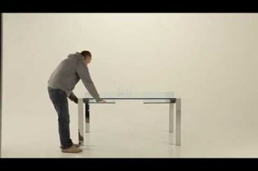 Extendable Dining Table in Extralight Glass and Metal Made in Italy - Sopot