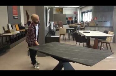 Extendable Dining Table Up to 298 cm in Ceramic Made in Italy - Anaconda - Viadurini Living