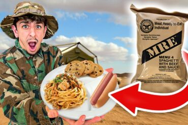 Eating ONLY Military Food for 24 HOURS!! **shocking**