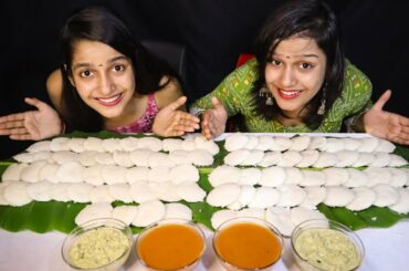 90 IDLI EATING CHALLENGE | IDLI EATING COMPETITION | IDLI SAMBHAR COCONUT CHUTNEY CHALLENGE