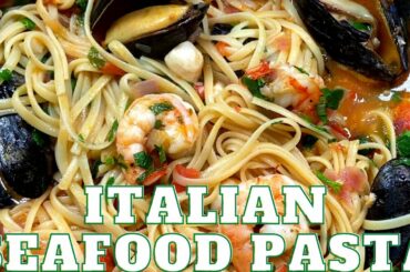 World food tour - Italian seafood pasta from Cinque Terre village - about Italian pasta