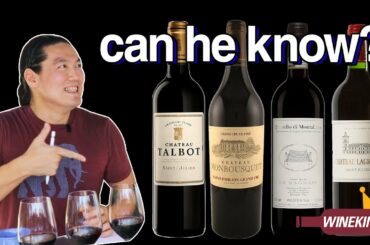 I hid his favorite wine among others. Will he find it?