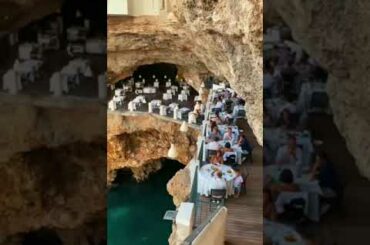 Restaurant Grotta Palazzese,Phuglia,Italy #caverestauant #shorts #travel #youtubeshorts #romantic