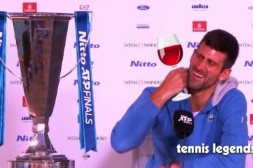Novak Djokovic “I drinked glass of Wine, HAHAHA” - Turin 2022