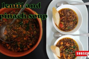 spinach lentil soup recipe/ welcome to Italian choice channel/Easy Italian recipes,