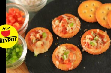 Biscuit Pizza | Biscuit Canapes | Mini Pizza Tiffin Box Recipe | #shorts