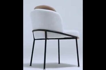 Upholstered Metal Frame Dining Chairs Italian Design