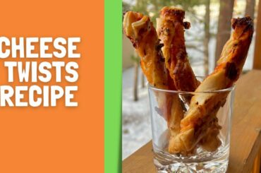 How to make cheese and ham twists recipe with puff pastry #shorts #cooking