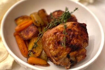 Oven baked chicken thighs