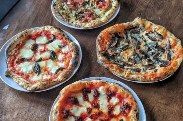 Slowly starting to get the hang of it, 4 pizzas from this weekend on the Ooni Koda.