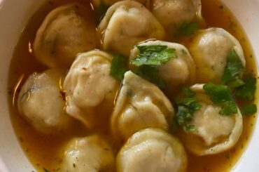 Chicken Herb Tortellini with Chicken Herbs Broth