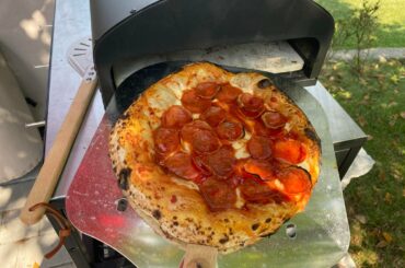 Pepperoni lunchtime pizza today.