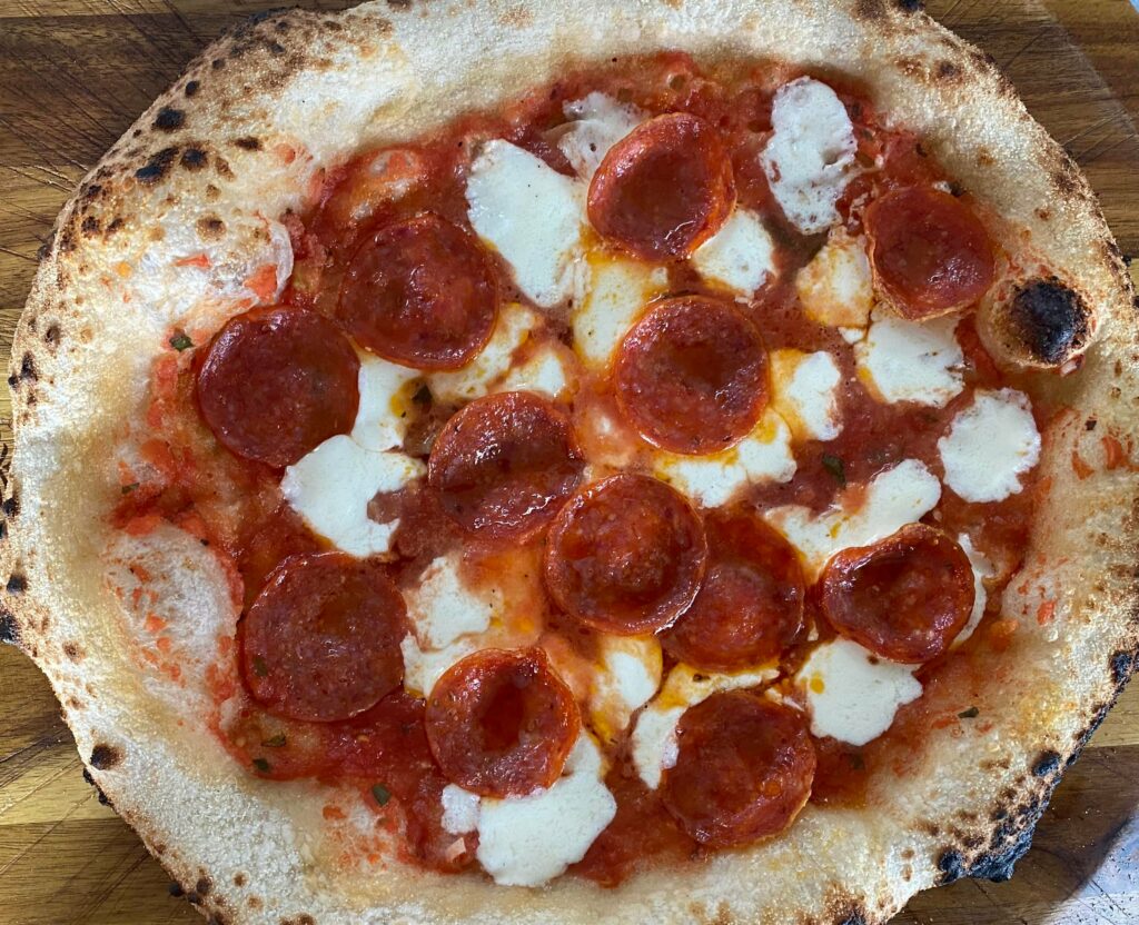 My pepperoni pizza from todays cook.