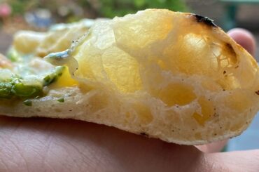 70% hydration and a two day poolish, awesome results.