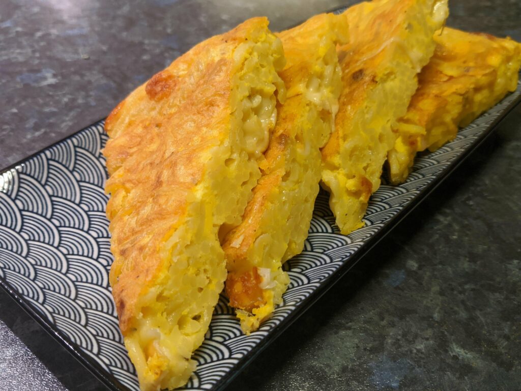 Leftover spaghetti turned into Frittata